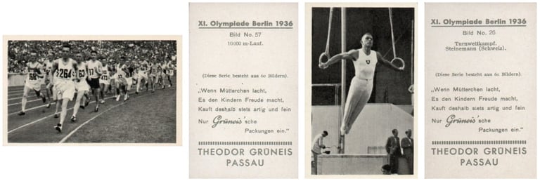 The rarest 1936 sammelbilder German card set, Theodor Gruneis Olympics Olympiade