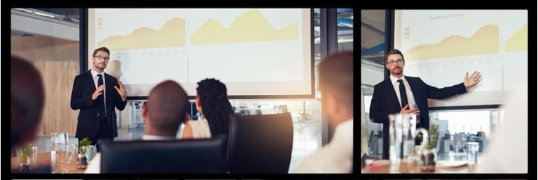 An advisor explaining key findings and solutions to improve performance