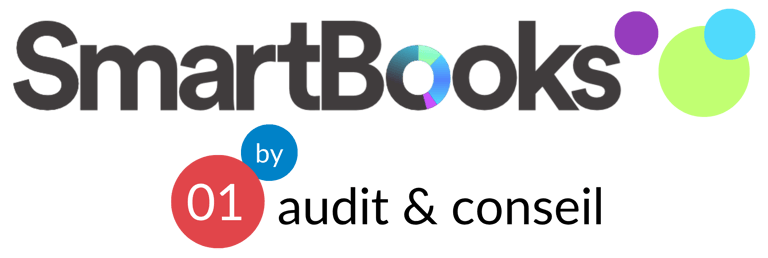 Logo SmartBooks by 01 audit et conseil noir