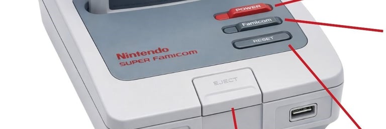 Visão geral dos botões do Super Famicom