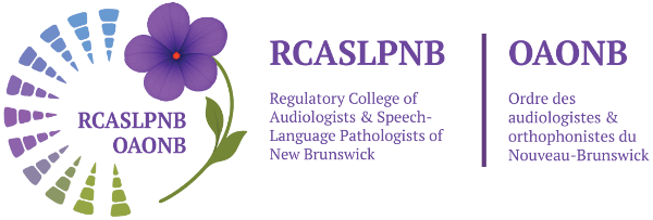 Logo du RCASLPNB / OAONB, l’ordre des audiologistes et orthophonistes du Nouveau‑Brunswick