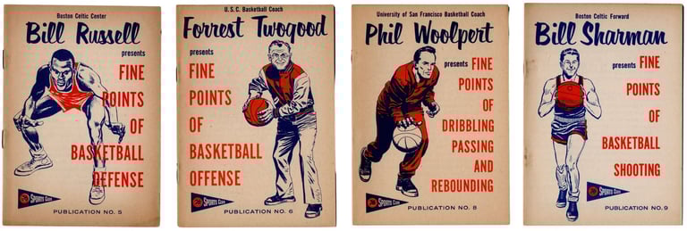 Fine Points of Basketball Union Oil 76 Sports Club Booklets Bill Russell
