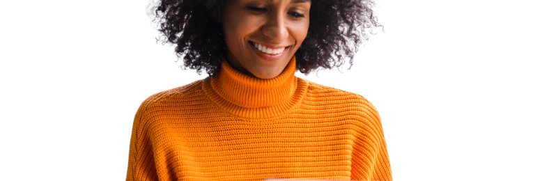 woman reading papers