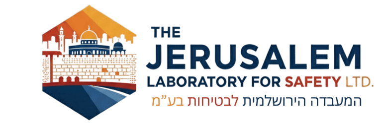Banner: The Jerusalem Laboratory for Safety Ltd. Logo shows Jerusalem skyline over a lab