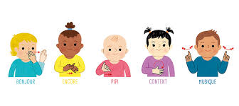 des dessins d'enfants qui font des signes