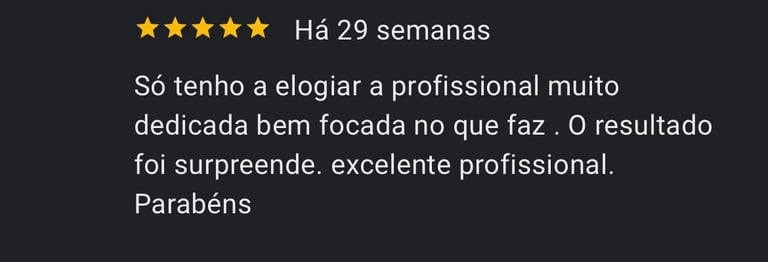 Depoimento de resultado de preenchimento facial - clínica Tatuapé