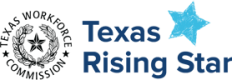 a texas rising star logo with the texas rising star