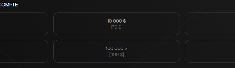 Choisissez le solde de votre compte