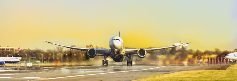 Photo d'un avion pour illustrer la place des transports modernes dans l'Anthropocène
