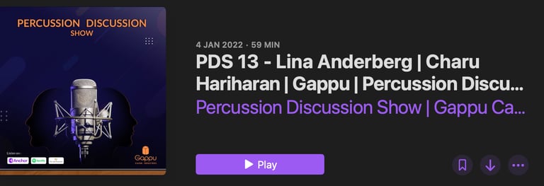 Touring drummer Lina Anderberg interviewed on podcast