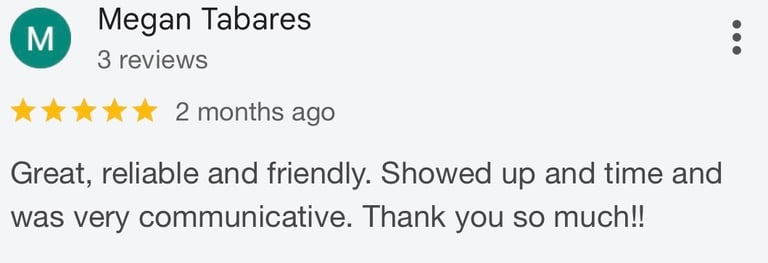 5 star review for event rentals in Las Vegas