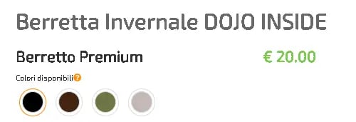    prezzo berretta invernale dojo inside