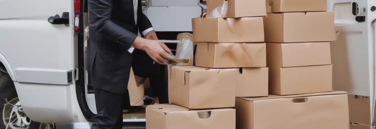 A woman holding a tray of food in her hands