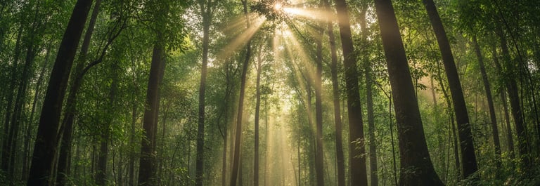 Raios de sol na floresta - a clareza do Branding com Propósito.