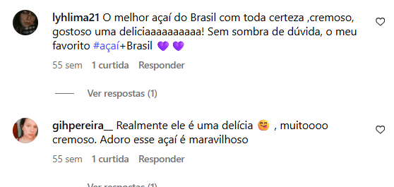 Cliente demonstrando satisfação na compra dos produtos da Açaí Mais Brasil 