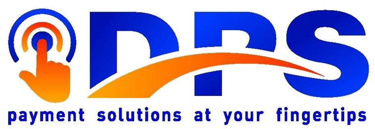 DPS logo featuring a finger icon with the tagline payment solutions at your fingertips.