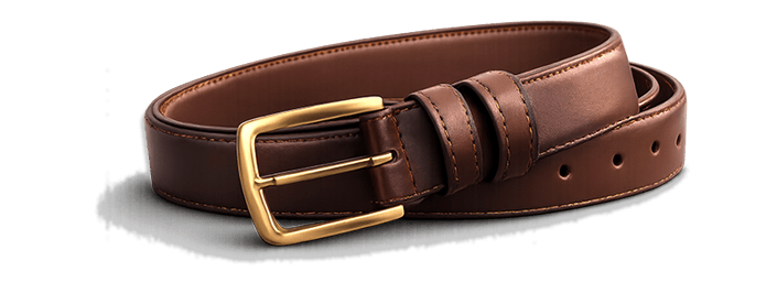 Handmade leather belt manufactured in Spain for private label brands