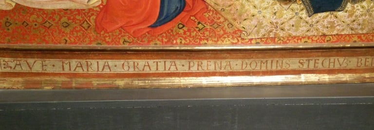 Ave Maria gratia prena Domins stechum ben