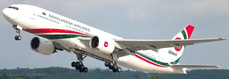 Bangladesh Biman Airlines Boeing 787 takes off