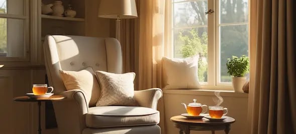 Quiet peaceful space symbolizing support and rest for dementia caregivers