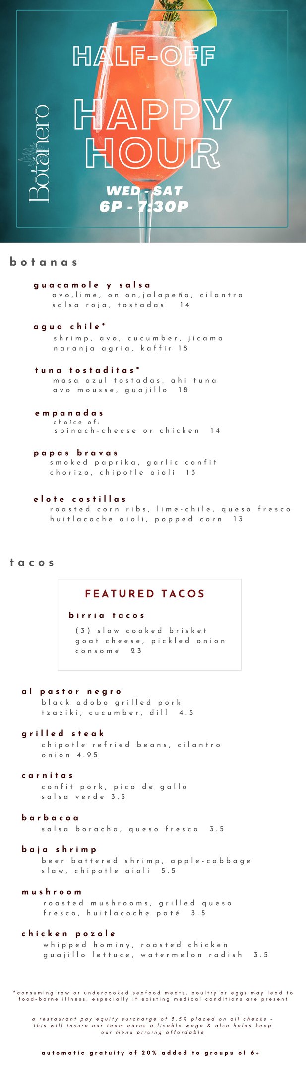 TACO TUESDAY - HAPPY HOUR