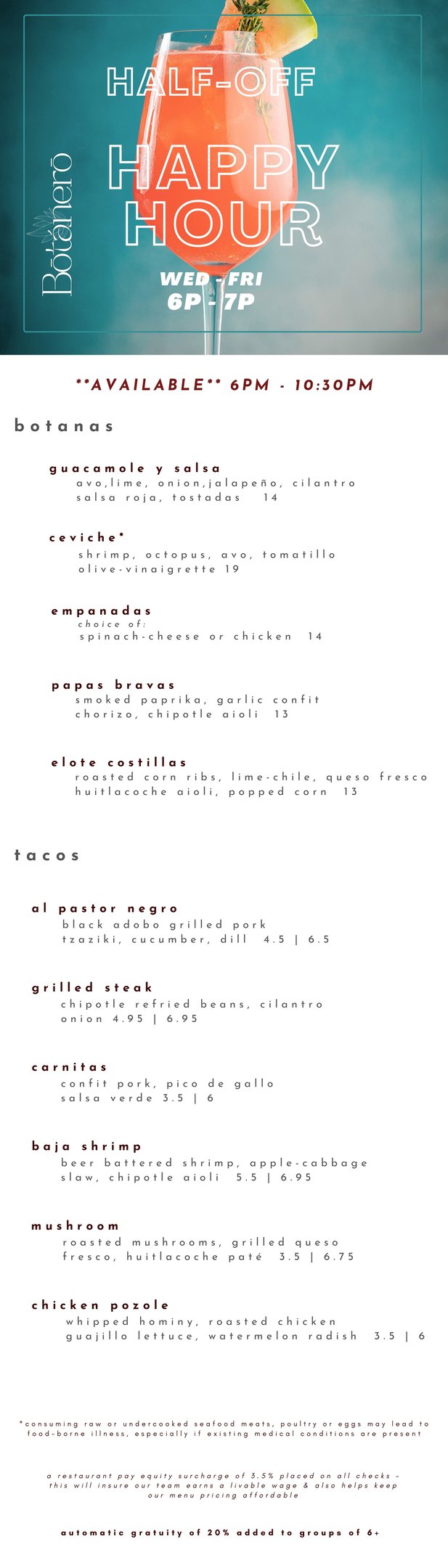 TACO TUESDAY - HAPPY HOUR