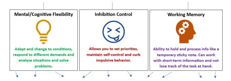 Three main components of Executive Functions