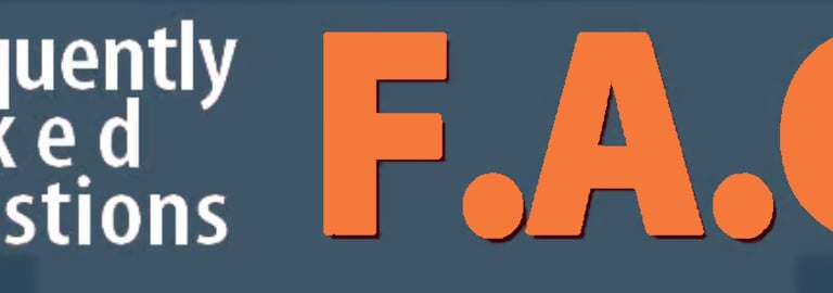 F.A.Q Frequently Asked Questions banner