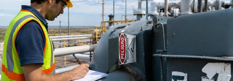 Engineer inspecting industrial equipment during an engineering investigation