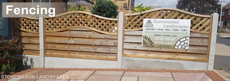 Curve Lattice Top Fence By Stonemason Landscapes Romford - Hornchurch - Brentwood - Upminster