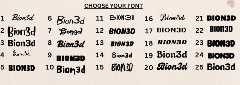 font list