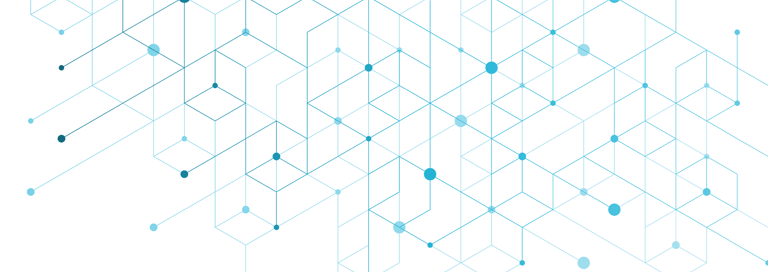 A teal background patter of lines and dots
