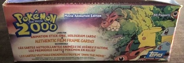 Display Topps Pokémon The movie 2000 côté droit Canadien