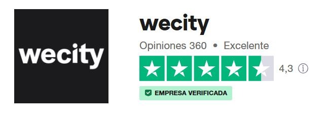 Opiniones Trustpilot wecity valoración media