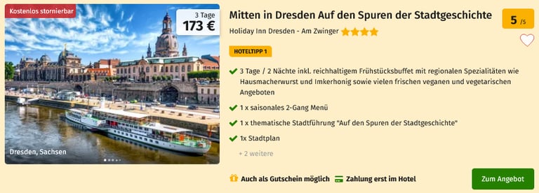Kurz-mal-weg Dresden Citytrip Deal