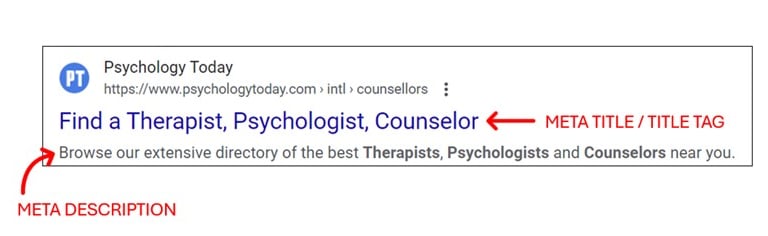 Examples of meta tags