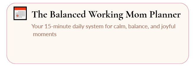 The Balance Working Mom Planner