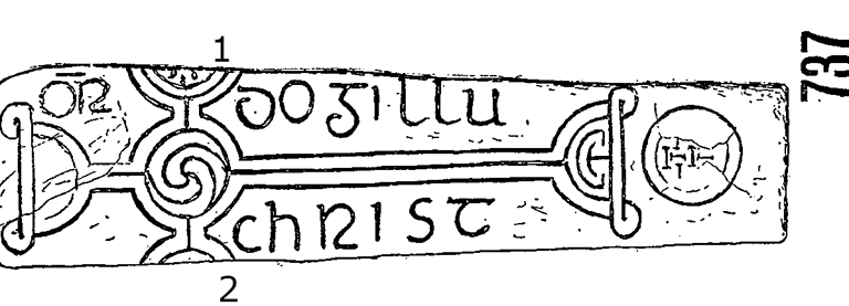 The Christ Runestone 737 at Clonmacnois - Barony of Garrycastle, County of Offally, Ireland