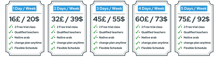 30-minute online Quran class pricing plans with Be Reciter Academy UK.