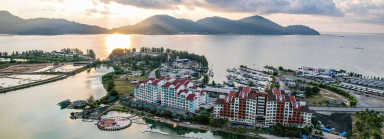 sunset at marina island pangkor