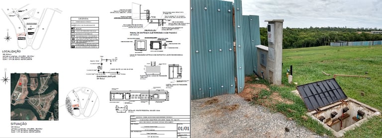 Pedestal Padrão subterraneo com BMI