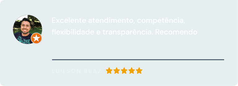 Depoimento de cliente: Excelente atendimento...