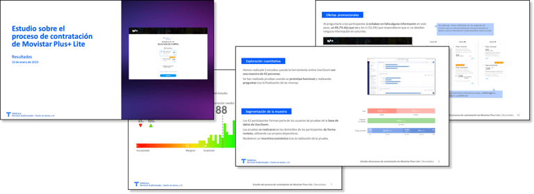 screenshots of the study
