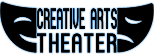 a theatre mask with the words creative arts theatre