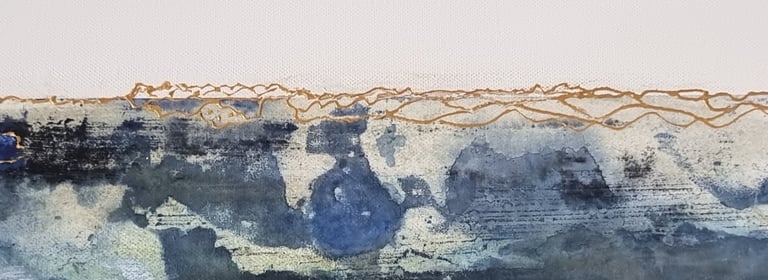 détail d'un tableau montrant le travail raffiné de l'artiste