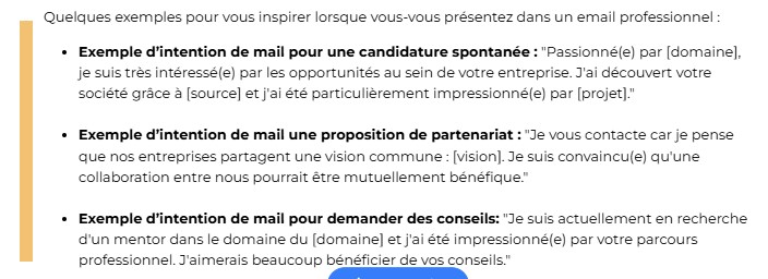 se présenter professionnellement par mail exemple