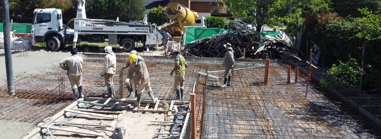 a group of men working on a construction site