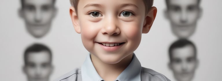 a young boy getting his hair cut at a barber shop
