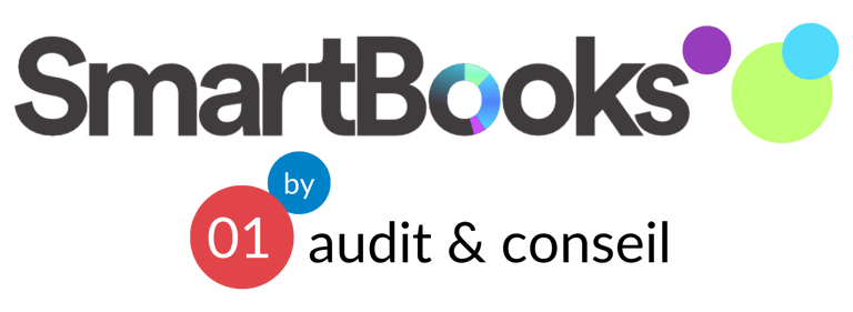 Logo SmartBooks by 01 audit et conseil noir