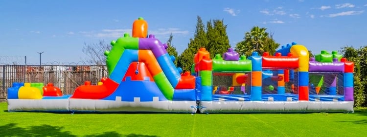 Block Party Obstacle Course with Double Slide, Dry, Wet with Pool or Ball Pit. Bookings 832-216-8423